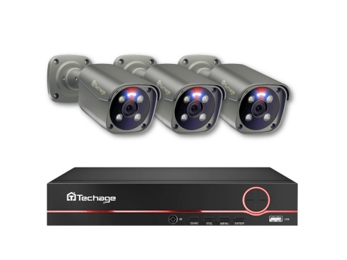 Techage IP - 3 kamerový set 8 MPx BULLET-GLI+RB