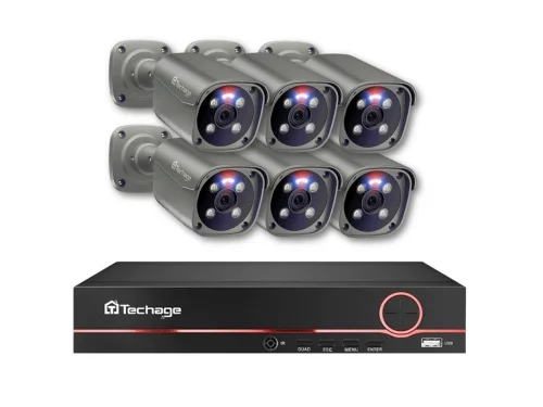 Techage IP - 6 kamerový set 8 MPx BULLET-GLI+RB