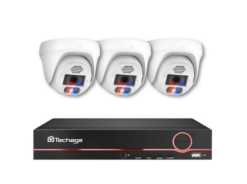 Techage IP - 3 kamerový set 8 MPx DOME-WLI+RB