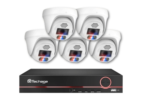 Techage IP - 5 kamerový set 8 MPx DOME-WLI+RB